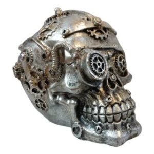 Caveira Robô Prata K23904-2