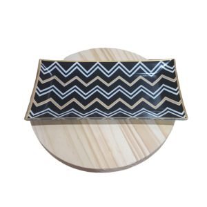 Prato Retangular Decorativo Zig Zag 1