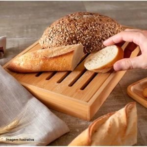 Tábua Para Pães Migalheira Com Faca Inox