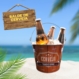 Balde 7,6L Alumínio Para Cerveja