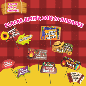 Placas Juninas C/10 UN